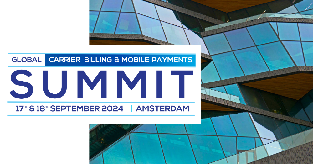 Global Carrier Billing & Mobile Payments Summit in Amsterdam 2024 events page graphic