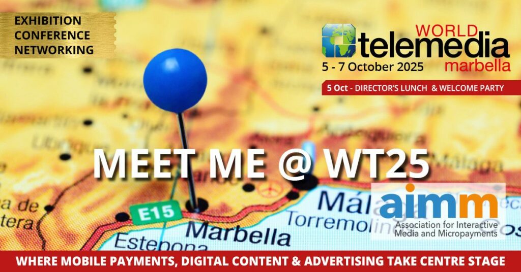 aimm will be at World Telemdia Marbella, and members can secure their discount on ticket prices. 